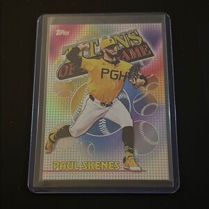Topps Paul Skenes Titans of the Game Baseball Card - Yellow & Black Jersey